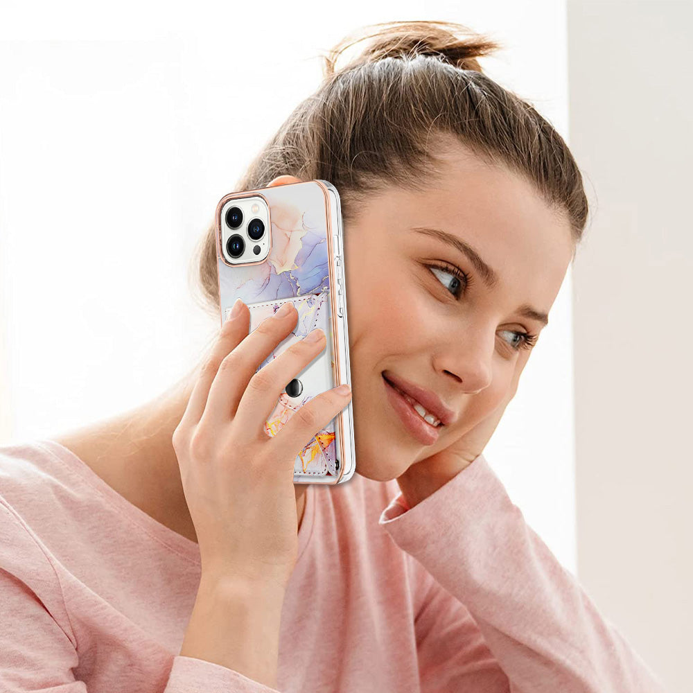 YB Leather Coating Series-9 for iPhone 15 Pro Case Leather+TPU Kickstand Card Slots Phone Cover YB Leather Coating Series-9 for iPhone 15 Pro Case Leather+TPU Kickstand Card Slots Phone Cover